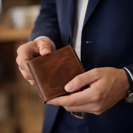 Billetera de Cuero Hombre Café