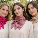 Pañuelo Mujer Seda Color Liso 70x70cm - Imagen 2