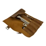 Set Parrillero Funda Cuero Café