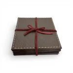 Set de Portavasos de Cuero Artesanal 6 unds - Imagen 3